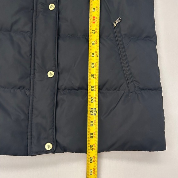 Lauren Ralph Lauren Black Label Womens S Black Duck Down Quilted Puffer Jacket - Picture 10 of 12